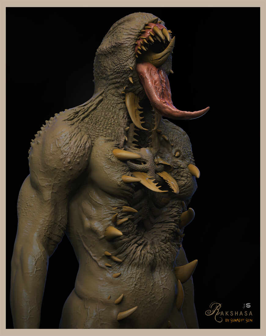 Rakshasa_the Demon_Digital_Sculpture_SurajitSen_Feb2022A_L