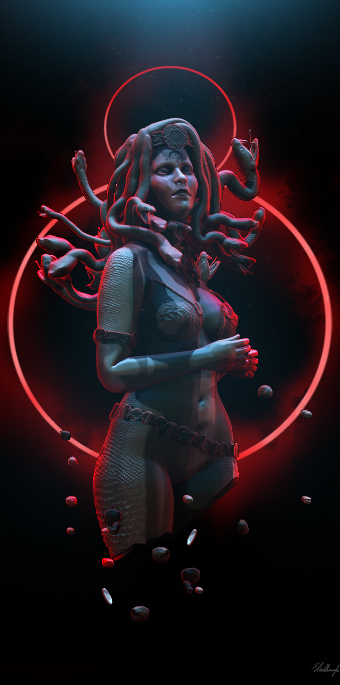 medusa side right