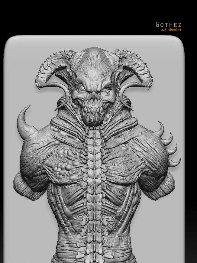 Gothez_Creature_Digital_Sculpture_SurajitSen_Nov2023_WIP