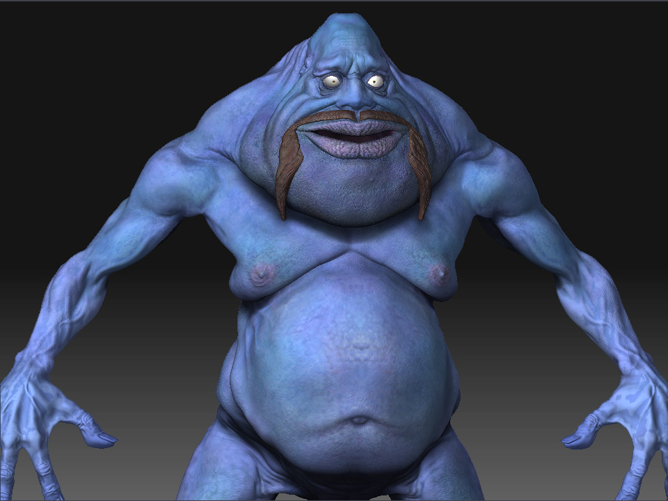 Big Blue Man F*****r (nudity) - ZBrushCentral