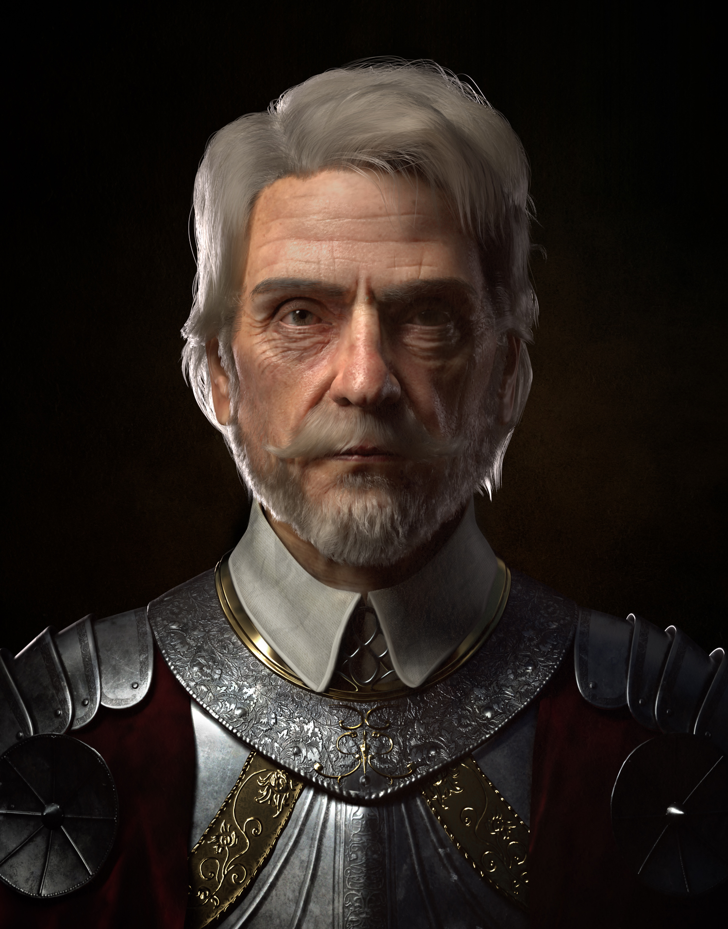 Old Knight Portrait Zbrushcentral